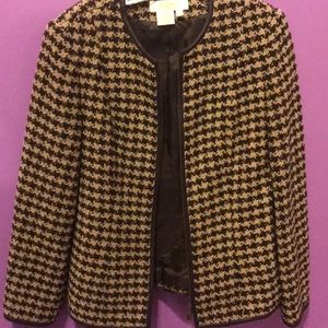 Brown striped business jacket